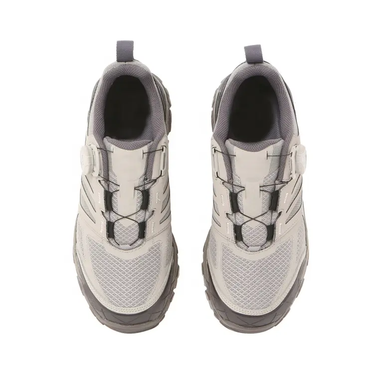 Wholesale Custom LOGO Low Cut Fashion Rotating Button Safety Sneaker Men's Outdoor Trail Hiking Shoes